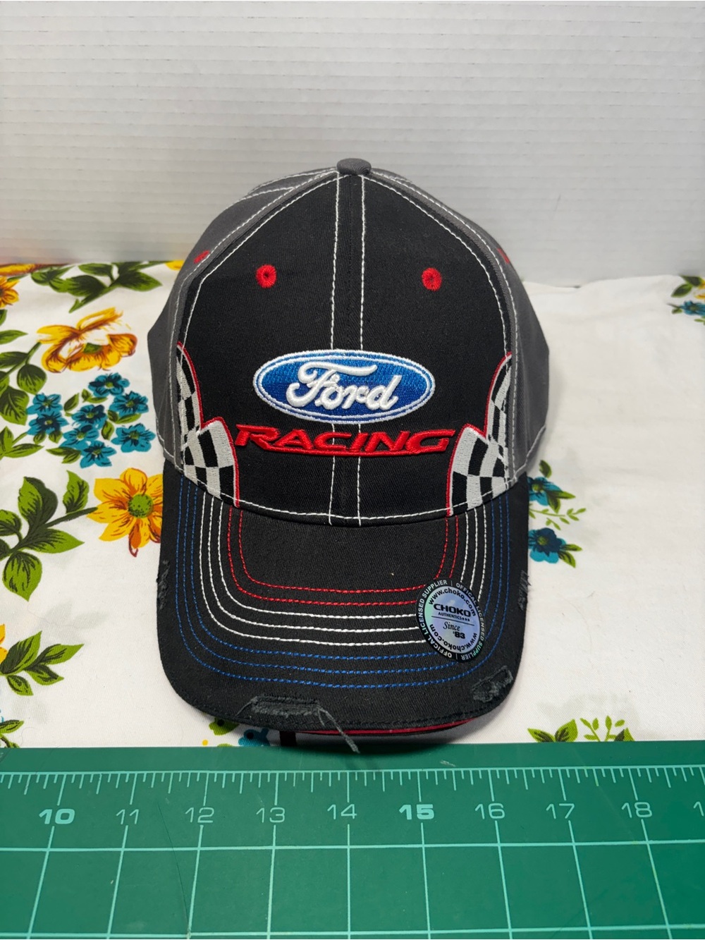 Official Choko Ford Racing Baseball Cap Embroidered Logo Adjustable Back